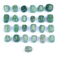 A Set Of 25 Natural Semi-precious Crystal Rune Stone Carvings sku image 2