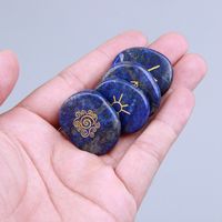 Natural Lazuli Amethyst Carved Witch Rune Raw Stone Ornament main image 4