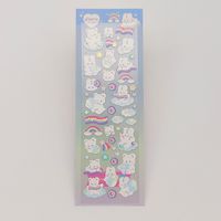 Cute Cartoon Rabbit Clover Hot Silver Sequins Diy Stickers sku image 4