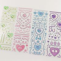 Cute Decorative Material Crystal Diamond Sequins Stickers main image 1