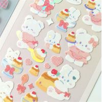 Cute Cartoon Rabbit Clover Hot Silver Sequins Diy Stickers main image 2