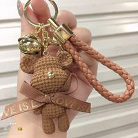 Cute Bear Resin Metal Unisex Bag Pendant Keychain sku image 3