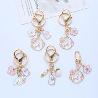 Fashion Rabbit Flower Zinc Alloy Women's Keychain 1 Piece main image 6