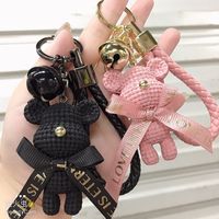 Cute Bear Resin Metal Unisex Bag Pendant Keychain main image 3