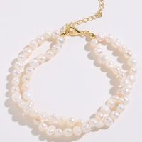 Fashion Solid Color Pearl Copper Beaded Bracelets 1 Piece main image 2