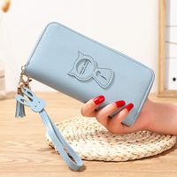 Women's Solid Color Pu Leather Zipper Wallets sku image 6