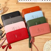 Women's Solid Color Pu Leather Zipper Wallets main image 5