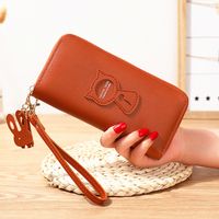 Women's Solid Color Pu Leather Zipper Wallets sku image 4