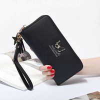 Women's Solid Color Pu Leather Bowknot Zipper Wallets sku image 5