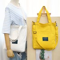 Women's Medium Spring&summer Canvas Letter Business Square Zipper Tote Bag main image 1