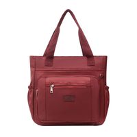 Women's Medium Autumn&winter Nylon Solid Color Fashion Square Zipper Square Bag sku image 1