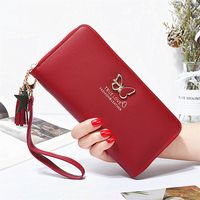 Women's Solid Color Pu Leather Bowknot Zipper Wallets main image 3