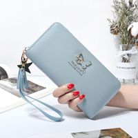 Women's Solid Color Pu Leather Bowknot Zipper Wallets sku image 4