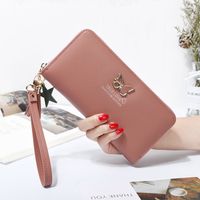 Women's Solid Color Pu Leather Bowknot Zipper Wallets sku image 7