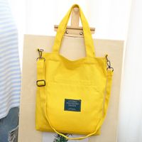Women's Medium Spring&summer Canvas Letter Business Square Zipper Tote Bag main image 2
