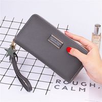 Women's Solid Color Pu Leather Zipper Wallets sku image 3
