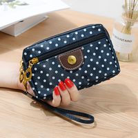 Women's Solid Color Silk Magnetic Buckle Coin Purses sku image 5