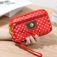 Women's Solid Color Silk Magnetic Buckle Coin Purses sku image 6