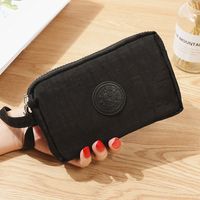 Women's Solid Color Nylon Sewing Thread Zipper Coin Purses sku image 5