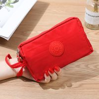 Women's Solid Color Nylon Sewing Thread Zipper Coin Purses main image 4
