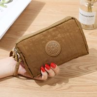 Women's Solid Color Nylon Sewing Thread Zipper Coin Purses sku image 1