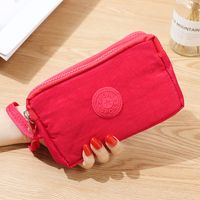 Women's Solid Color Nylon Sewing Thread Zipper Coin Purses sku image 12