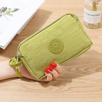 Women's Solid Color Nylon Sewing Thread Zipper Coin Purses sku image 3