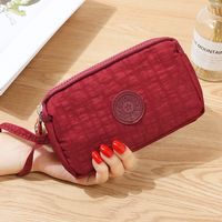 Women's Solid Color Nylon Sewing Thread Zipper Coin Purses sku image 10