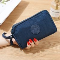 Women's Solid Color Nylon Sewing Thread Zipper Coin Purses sku image 4