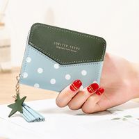 Women's Round Dots Pu Leather Tassel Zipper Wallets sku image 1