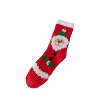 Women's Cute Christmas Tree Santa Claus Snowman Acetate Fibre Coral Fleece Crew Socks main image 4