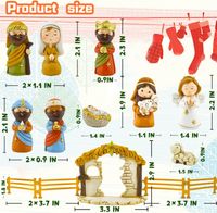 Nativity Advent Calendar Nativity Christmas Miniature Model Sand Table Decoration 24 Pieces main image 3