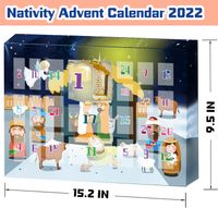 Nativité Calendrier De L'avent Nativité De Noël Miniature Modèle Sable Table Décoration 24 Pièces main image 4