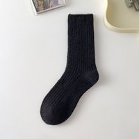 Women's Japanese Style Solid Color Wool Polyacrylonitrile Fiber Crew Socks sku image 2