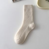 Women's Japanese Style Solid Color Wool Polyacrylonitrile Fiber Crew Socks sku image 5