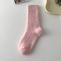 Frau Japanischer Stil Einfarbig Wolle Polyacrylnitril-faser Crew Socken sku image 10
