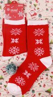 Unisex Fashion Santa Claus Snowflake Nylon Cotton Crew Socks sku image 7