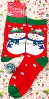 Unisex Fashion Santa Claus Snowflake Nylon Cotton Crew Socks sku image 5