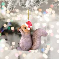 Christmas Cute Animal Arylic Party Hanging Ornaments main image 5