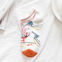 Women's Japanese Style Cartoon Nylon Cotton Jacquard Ankle Socks sku image 15