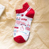 Women's Japanese Style Cartoon Nylon Cotton Jacquard Ankle Socks sku image 16