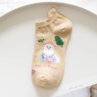 Women's Japanese Style Cartoon Nylon Cotton Jacquard Ankle Socks sku image 24