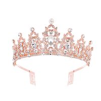 Fashion Crown Alloy Inlay Rhinestones Crown 1 Piece main image 3