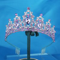 Fashion Crown Alloy Inlay Rhinestones Crown 1 Piece sku image 17