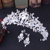 Mode Couronne Alliage Incruster Cristal Strass Couronne 1 Jeu main image 4