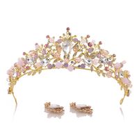 Fashion Crown Alloy Inlay Crystal Rhinestones Crown 1 Set main image 6