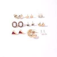 Fashion Geometric Alloy Plating Artificial Pearls Women's Earrings 1 Set main image 5