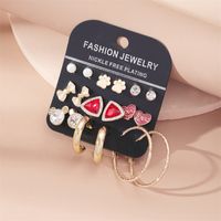 Fashion Geometric Alloy Plating Artificial Pearls Women's Earrings 1 Set sku image 10
