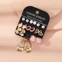Fashion Geometric Alloy Plating Artificial Pearls Women's Earrings 1 Set sku image 8