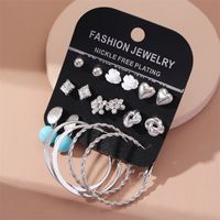 Fashion Geometric Alloy Plating Artificial Pearls Women's Earrings 1 Set sku image 12